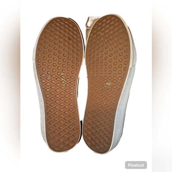 Women's Vans Size 9.5 Floral Suede Mustard Color - Picture 4 of 12